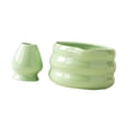 thumbnail image 1 of Cuenco de cerámica Matcha, Chawan, con soporte para batidor, taza de café y sopa, cuenco de té Matcha, cuenco ceremonial para Matcha en polvo Verde brillante, 1 of 8