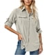 thumbnail image 3 of Sudaderas con capucha para mujer,Camisa de manga larga para mujer con protección solar UPF 50, de poliéster de secado rápido, con cuello en V para pesca y senderismo, sopatenor, 3 of 9