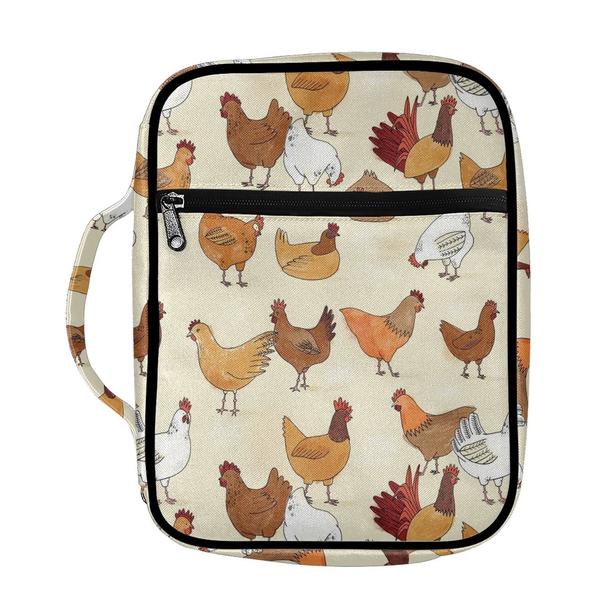 NETILGEN Roosters Pattern Bible Case for Women Bible Cover for Men