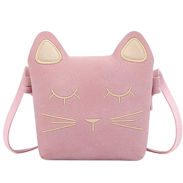 1-Piece Kids Cat Purse for Little Girls toddlers Wallet Crossbody Bag ...