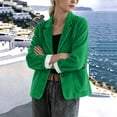 thumbnail image 4 of Cmfcve Womens Corduroy Blazer Fall Winter Dressy Casual Suit Jackets Long Sleeve Button Down Loose Fit Blazer Coat, 4 of 7