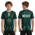 thumbnail image 2 of Kids Boys Girls Soccer Raglan Top Football Mexico Short Sleeve Boys 2026 Fan International Shirts Streetwear Summer Graphic Tee Tops 1-13 Years, 2 of 5