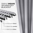 thumbnail image 6 of Superior Blackout Solid Light Filtering Back Tab Curtain Panel Set, 42"X 63", Silver, 6 of 9