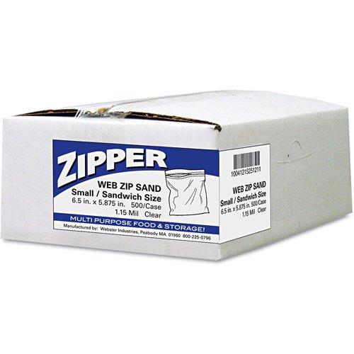 HandiBag Pinch & Seal Zipper Sandwich Bags, 500 Ct