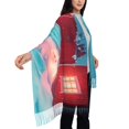 thumbnail image 4 of Sikiie Aurora Borealis Village Shawl Wraps Big Scarf Tassel Fall Winter Thick Scarf Warm Shawl Women Fall Gifts, 4 of 8