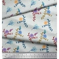 thumbnail image 3 of Soimoi Cotton Cambric Fabric Leaves & Floral Artistic Print Fabric by the Yard 42 Inch Wide, 3 of 3