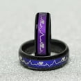 thumbnail image 3 of Opvise Ring Printed Stylish Stainless Steel Unisex Round Couple Ring for Dating, 3 of 8