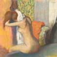 thumbnail image 2 of Degas, Edgar 15x15 White Modern Wood Framed Museum Art Print Titled - After the Bath, Woman Drying her Nape, 2 of 4