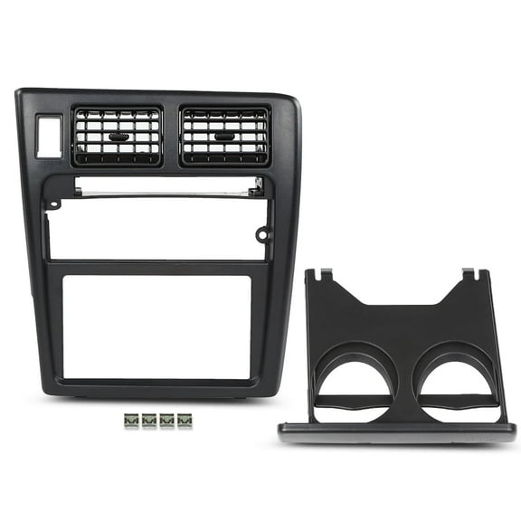 Black Dash Radio Trim Vents, Hazard Switch Tray Fit For 95-97 Toyota Tacoma