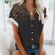 thumbnail image 2 of Blusa con estampado floral de manga corta con cuello en V para mujer OAVQHLG3B Store  lin121212, 2 of 4