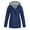 Jackets for women clearance-Dark Blue, variant on Plus Size Jackets Clearance Women's Stripe Print inside Long Sleeve Rain Jacket Outdoor Jackets Hooded Raincoat Windproof Waterproof Blue Black*Friday/Cyber*Monday Clearance