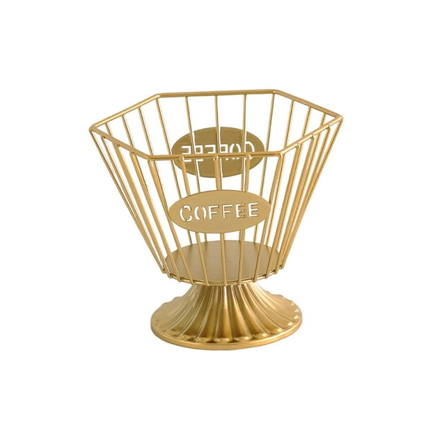 Soporte para cápsulas, accesorio de café de lujo, fácil de transportar, para la mesa, cafetería y oficina Oro