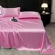 thumbnail image 1 of Ice Silk Bed Sheet Pillow Case 3 Piece Set And Luxurious Soft Ice Silk Bed Sheet Suitable For All Seasons Cool Ice Silk Fabric Washable, 1 of 8