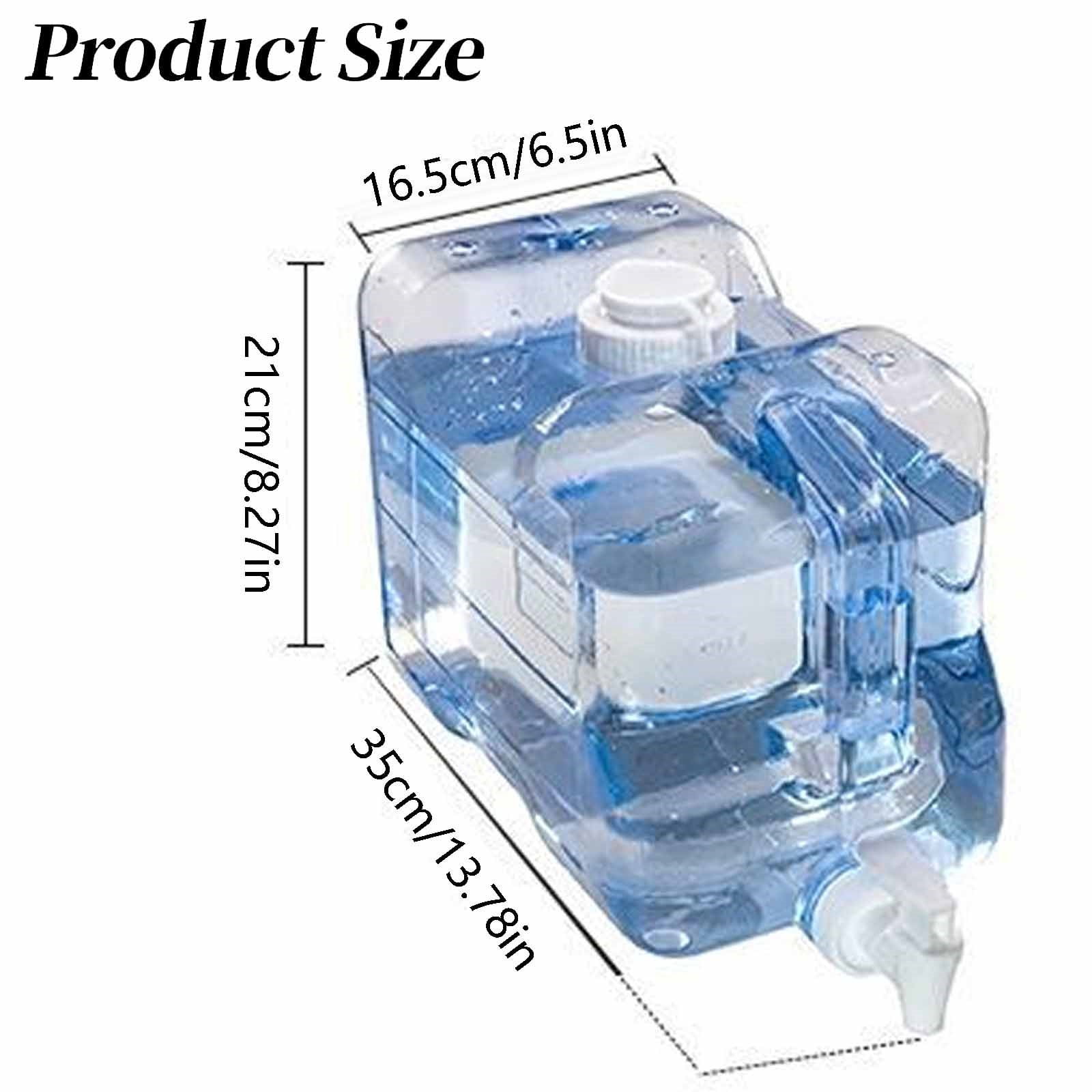 2 Gallon Water Jug with Spigot, Portable Water Container with Lid & Handle, Bpa-Free Plastic Storage Tank for Camping, Hiking, Emergency Preparedness by Goohae, Clear One Size