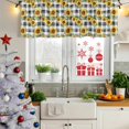 thumbnail image 5 of Sunflower Curtain Valances for Windows, Kitchen Valance Window Treatments Panel 2 Pack, Grey White Plaid Pastoral Summer Botanical Rod Pocket Short Curtains for Bathroom Bedroom 42 x 18 Inch, 5 of 8