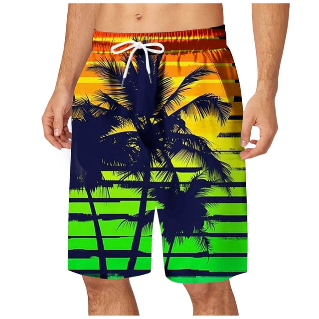 Men's Board Shorts for Beach and Swim—Quick Drying Trunks with 5 Inch Length Mesh Long Swim Shorts for Comfort and Performance