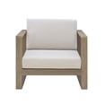 thumbnail image 4 of Linon Heldey Wood Outdoor Lounge Chair with Cushions, Natural/Beige, 4 of 13