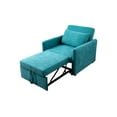 thumbnail image 2 of DOMETOUR Futon Chair Bed Convertible Sleeper Sofa, 3-in-1 Pull Out Sleeper Chair Beds Sofa Bed, Armchair Bed Sleeper for Living Room, Office, Apartment (Blue Lint), 2 of 5