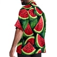 thumbnail image 3 of Watermelon Men's Short Sleeve Shirts, Casual, Printed, Button Down Short, Summer Beach Shirts, Unisex, 3 of 6