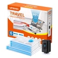 thumbnail image 1 of Bolsas de almacenamiento al vacío UPGOGO Travel, paquete de 6 para ropa y equipaje, 1 of 7