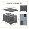 thumbnail image 3 of File Organizer Box, Large File Box for Hanging Letter/Legal Size File, File Folder Storage Box with Wheels, Decorative File Box for Office/Decor/Home, Metal, 3 of 7