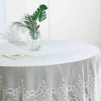 Efavormart 108" IVORY Premium Lace Round Tablecloth For Banquet Party Wedding Event Home Decor