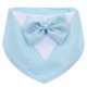 thumbnail image 2 of Dog Collar Bandana Puppy Saliva Towel for Outdoor Walks Puppies Sky-Blue Twill Fabric Photography Prop 1Pack, 2 of 4