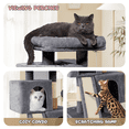 thumbnail image 6 of MoNiBloom 34 Inch Cat Tree With 2 Condos, Scratching Post & Sisal-Covered Board, Climbing Tower for Indoor Cats, Somky Grey, 6 of 8