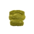 thumbnail image 5 of Faux Fur Bean Bag Chair with Ottoman, Soft Fluffy Plush Lazy Sofa with Footrest, Fuzzy Puff Chair for Adults and Kids, Olive, 5 of 9