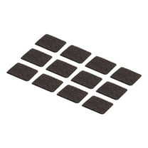 24pcs Felt Furniture Pads, 2.2 Inch Square Small Felt Chair Leg Floor Protectors Prevent Scratches, Dark Brown