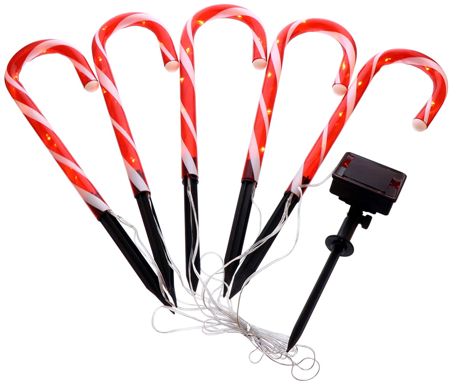 Christmas Candy Cane Red Light Candy Cane Pathway Marker Red Crutch