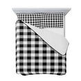 thumbnail image 7 of Black and White Plaid Queen Size Down Alternative Comforter, Lightweight Comforter Quilt Bedding Set with Pillow Shams Farmhouse Checkered Buffalo All Seasons Bed Comforter Duvet Insert 90"x96", 7 of 7