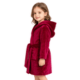 thumbnail image 6 of LYMAYTER Unisex Toddler Bathrobe for 2-12Y Boys Girls Warm Hooded Bathrobe Soft Solid Colo Home Fleece Robe, 6 of 10