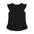 thumbnail image 5 of OSFVNOXV Cute Tops for Women Ladies Boho Top Babydoll Cap Sleeves Ruffle Hem V-Neck Summer Gauze Blouse, 5 of 5