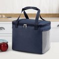 thumbnail image 4 of Bolsa Térmica Bolsa de almuerzo de película de aluminio Bolsa de picnic antiincrustante para oficinas escolares (S azul oscuro) Likrtyny Para Estrenar, 4 of 6