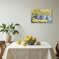 thumbnail image 3 of Yellow Lemon Wall Art for Kitchen, Vintage Citrus Fruit Canvas Print, Blue Pottery on Table Painting, Rustic Farmhouse Decor Framed Artwork, 3 of 6