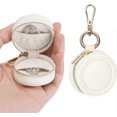 thumbnail image 1 of Jewelry Ring Holder Box with Keychain, Portable Gym Jewelry Storage Box Case, Small Travel Ring Earring Stud Necklace Storage Case (White), 1 of 5
