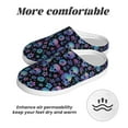 thumbnail image 6 of Lsque Skull Flower Blue Pattern Womens Comfort Cotton on Scuff With Memory Foam and Anti-skid Sole Slipper-39/40, 6 of 7