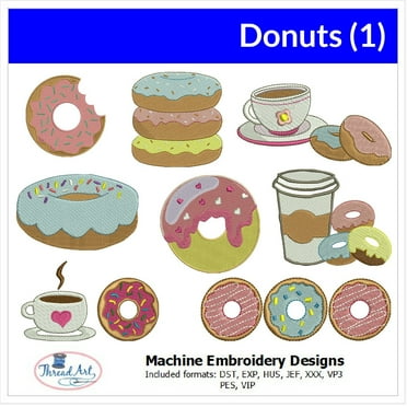Threadart Machine Embroidery Designs - Donuts (1)