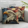 thumbnail image 3 of Orinice Bald Eagle Flag Sky Graphic Decorative Throw Pillow Cover for Home Couch Living Room Bed Sofa 24x24in, 3 of 5