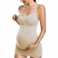 thumbnail image 1 of JANDEL Mother High Elastic Breastfeeding Vest Women Maternal Nursing Bra Upper Button Buckle Nursing Underwear (Beige), 1 of 14
