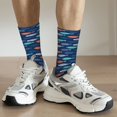 thumbnail image 6 of Bingfone Compression Socks for Women and Men Long Socks for Running Athletic Cycling Nurse- Colorful Fish 3, 6 of 6