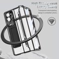 thumbnail image 4 of For Samsung Galaxy Z Fold 6 Clear Protective Case with S Pen Holder, Flat Hinge Protector and Stand, Ultra-thin PC Full Cover Shockproof Protective Case, 4 of 5
