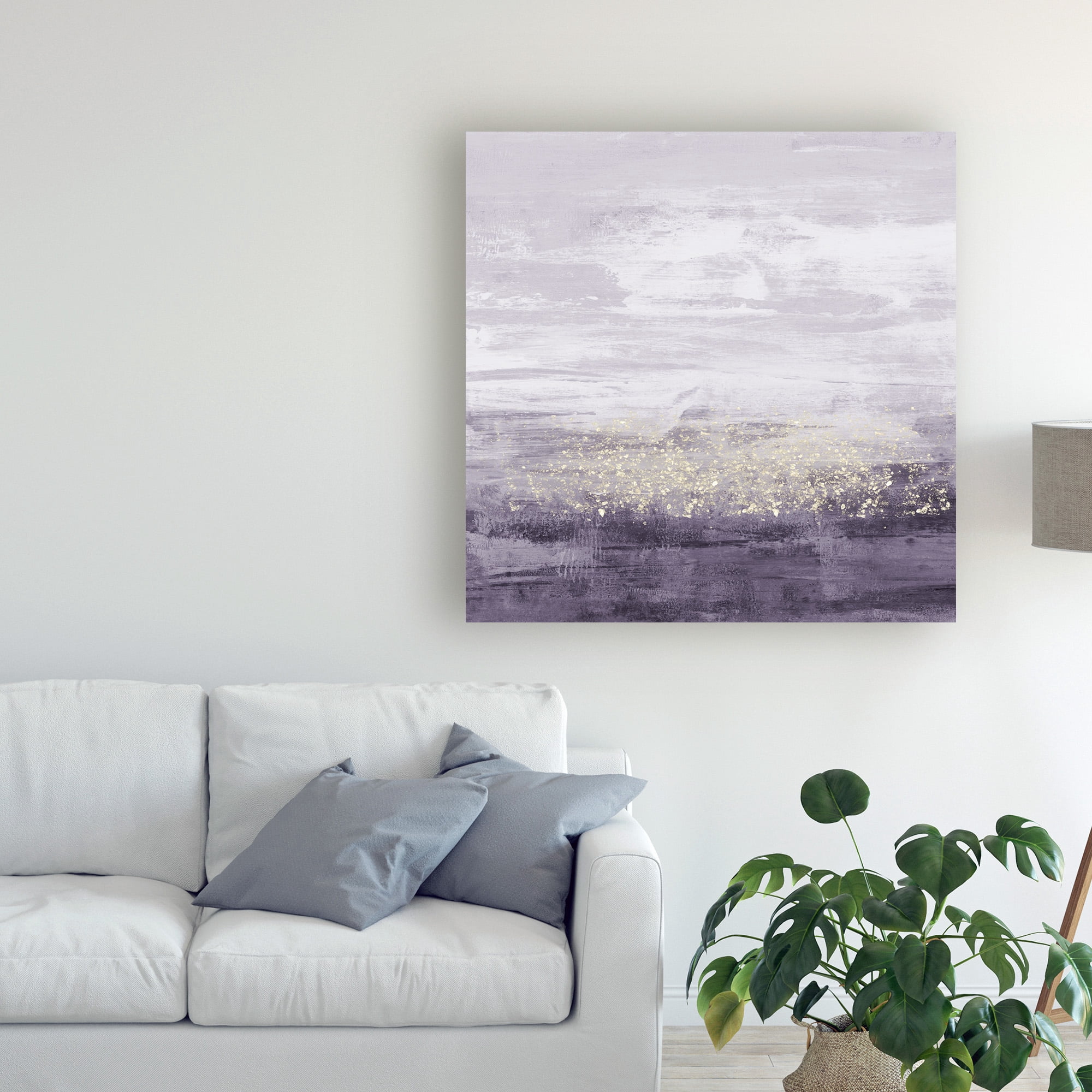 Trademark Fine Art 'Amethyst Glitter II' Canvas Art by Jennifer Goldberger