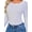 White, variant on Women's Shirt Round Neck Fitted Top Casual Bottom Shirt Slim Basic T Shirt