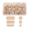 thumbnail image 3 of Botones de hechos , con forma forma forma amor, botones de , para proyectos de manualidades de bricolaje, 2 agujeros, color de natural Hugo Botones de madera hechos a mano, 3 of 10