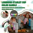 thumbnail image 2 of Glow in The Dark with Handle Insulated with Handle and Straw Light Pink Replacement Handle for Water Cups Coffee Handle Glow in The Dark Cups Gift for Friend 1 Pack, 2 of 9