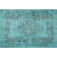 thumbnail image 1 of Ahgly Company Indoor Rectangle Traditional Deep-Sea Green Persian Area Rugs, 8' x 10', 1 of 6