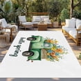 thumbnail image 2 of Hello Spring Outdoor Rug for Patio/Deck/Porch, Non-Slip Large Area Rug 3 x 5 Ft, Easter Flowers Green Car Vintage Floral Indoor Outdoor Rugs Washable Area Rugs, Reversible Camping Rug Carpet Runner, 2 of 8