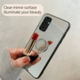 thumbnail image 4 of Compatible with Samsung Galaxy A23 4G Makeup Mirror Case Bling Diamond Glitter Rhinestone with Ring Holder Stand Kickstand Luxury Cute Shockproof for Girls Women Case for Samsung Galaxy A23 4GRosegold, 4 of 11